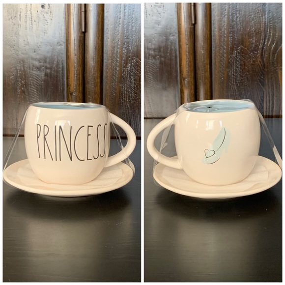 Rae Dunn Other - Rae Dunn PRINCESS Cinderella Glass Slipper Disney Collection Mug & Saucer Set